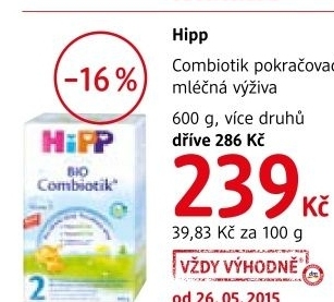 Vyziva mlecna kojenecka combiotik hipp
