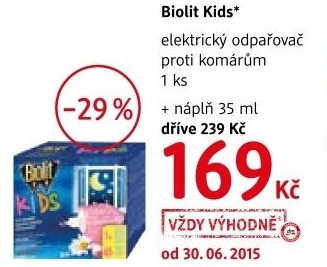 Odparovac elektricky proti komarum kids biolit