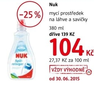 Prostredek na lahve a savicky nuk