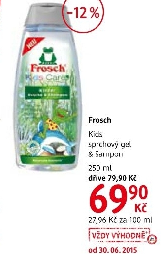 Sampon a sprchovy gel 2v1 detsky frosch