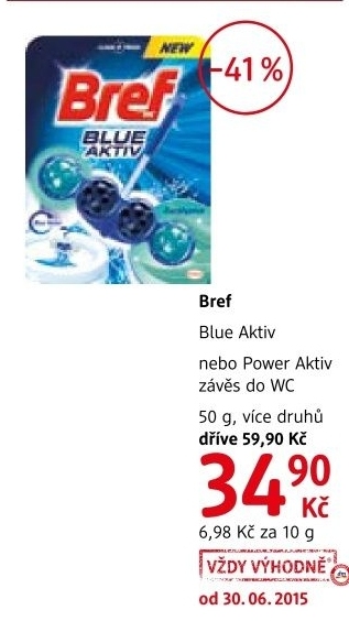 Wc blok tuhy blue aktiv bref