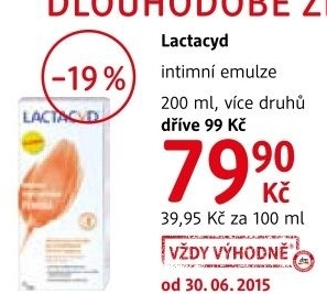 Intimni emulze lactacyd
