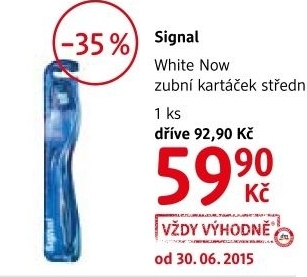 Kartacek na zuby white now signal