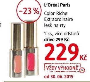 Lesk na rty extraordinaire color riche l oreal