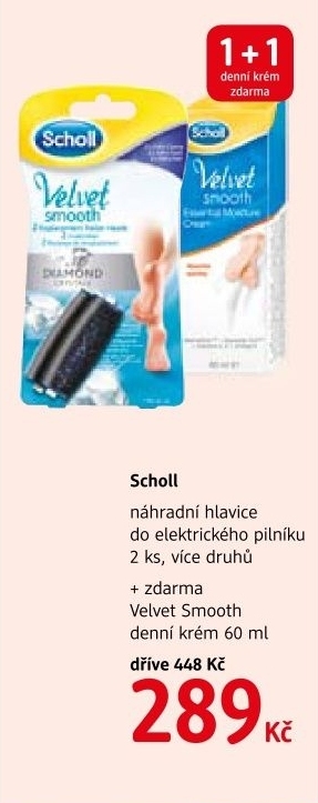 Nahradni hlavice do elektrickeho pilniku na chodidla velvet smooth scholl