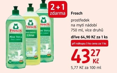 Prostredek na nadobi frosch