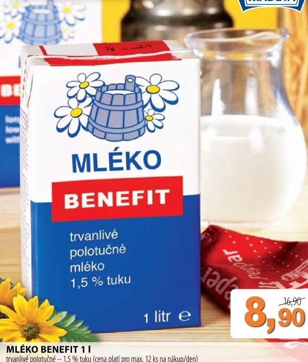 Mleko trvanlive benefit 1 5 polotucne