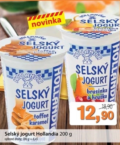 Jogurt selsky ochuceny hollandia