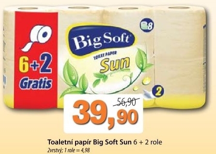 Toaletni papir 2vrstvy big soft
