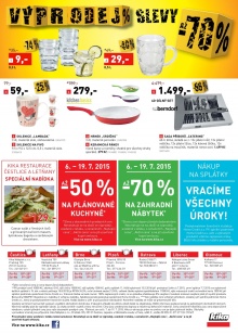 akční leták Kika nábytek 6.7.2015-19.7.2015