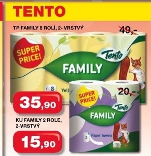 Toaletni papir 2vrstvy tento