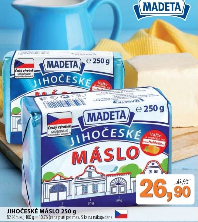 Maslo jihoceske madeta