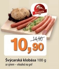 Klobasa svycarska se syrem krahulik