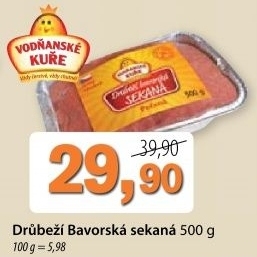 Sekana drubezi bavorska vodnanske kure
