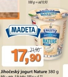 Jogurt nature neochuceny jihocesky madeta