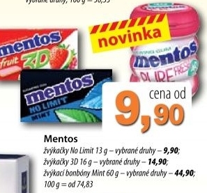 Zvykacky mentos