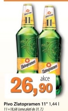 Pivo svetly lezak 11 zlatopramen
