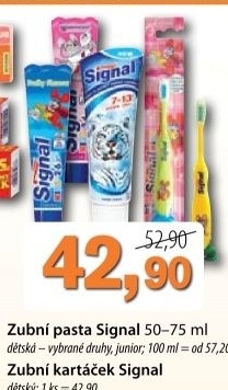 Pasta na zuby detska signal
