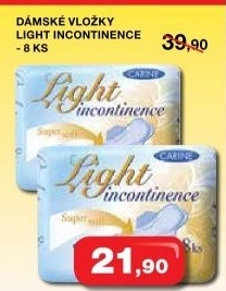 Vlozky damske inkontinencni light carine