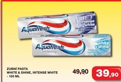 Pasta na zuby white shine aquafresh