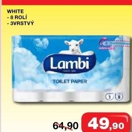 Toaletni papir 3vrstvy lambi