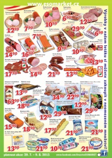 akční leták ESO MARKET 29.7.2015-9.8.2015