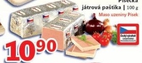 Pastika jatrova pisecka maso uzeniny pisek