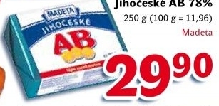 Maslo jihoceske ab madeta