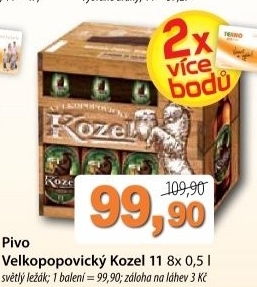 Pivo svetly lezak 11 medium velkopopovicky kozel