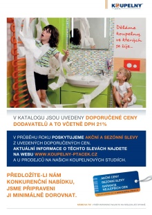 akční leták KOUPELNY Ptáček 1.9.2014-31.8.2015