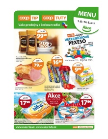 akční leták COOP 1.8.2015-14.8.2015