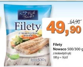 Filety z treskovitych ryb mrazene nowaco