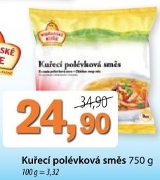 Smes kureci polevkova mrazena vodnanske kure