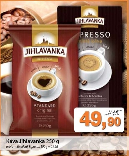 Kava mleta standard jihlavanka