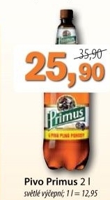 Pivo svetle vycepni 10 primus