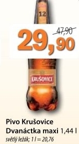 Pivo svetly lezak 12 krusovice