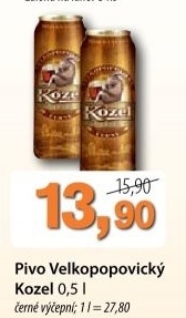 Pivo cerne vycepni 10 velkopopovicky kozel
