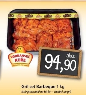 Kure porcovane barbeque grill set vodnanske kure