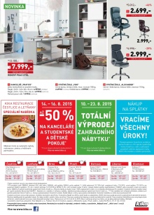 akční leták Kika nábytek 10.8.2015-23.8.2015