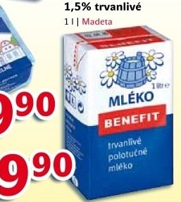 Mleko trvanlive benefit 1 5 polotucne