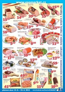 akční leták ESO MARKET 12.8.2015-23.8.2015