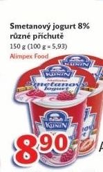 Jogurt smetanovy ochuceny kunin