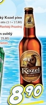 Pivo svetle vycepni 10 velkopopovicky kozel