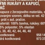 KOSTKOVANÁ HALENKA S ŽERVEJOVÝMI RUKÁVY A KAPUCÍ
