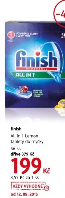 Tablety do mycky all in 1 lemon finish