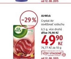 Osvezovac vzduchu crystal air air wick