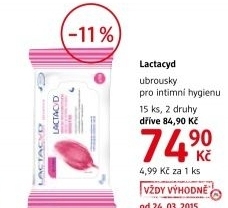 Ubrousky pro intimni hygienu lactacyd