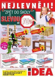 akční leták IDEA nábytek 15.8.2015-31.8.2015