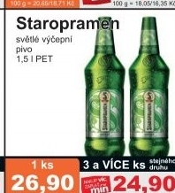Pivo svetle vycepni 10 staropramen