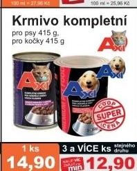 Konzerva pro psy axi
